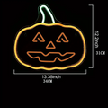 Halloween Pumpkin Neon Sign - Jack-O'-Lantern LED Wall Decor Light